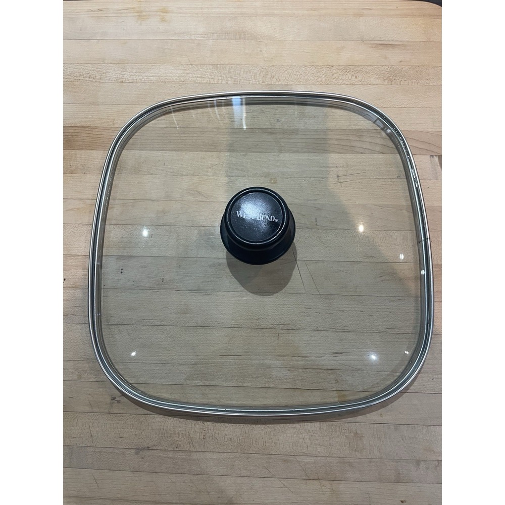 West Bend 12" Electric Skillet Replacement Clear Glass Lid w/ Handle